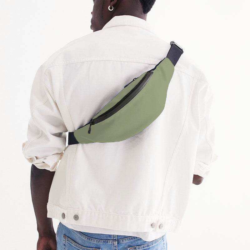 Medium-Light Fully-Muted Lime Belt Bag (L-FM-ML) - Man Back