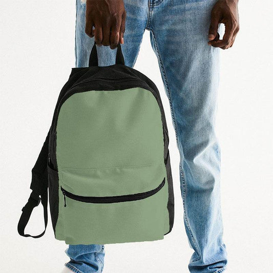 Medium-Light Fully-Muted Lime Canvas Backpack (GL2-FM-ML) - Man Holding