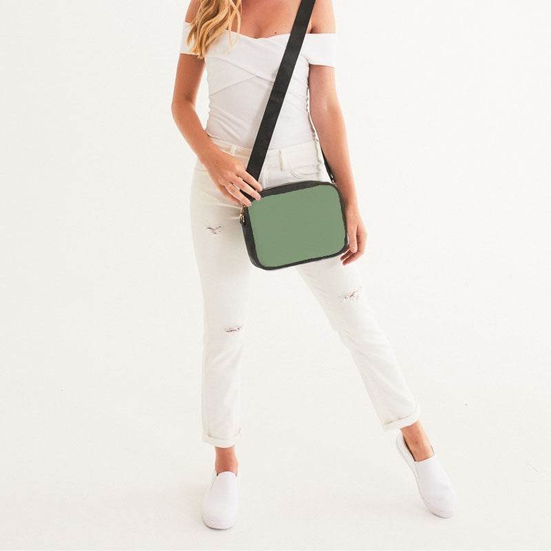 Medium-Light Fully-Muted Lime Crossbody Bag (GL2-FM-ML) - Woman Front