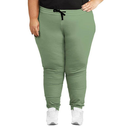 Medium-Light Fully-Muted Lime Joggers PLUS (GL2-FM-ML) - Woman Front PLUS