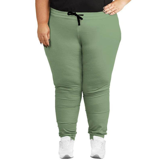 Medium-Light Fully-Muted Lime Joggers PLUS (GL2-FM-ML) - Woman Front PLUS