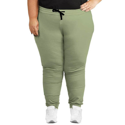 Medium-Light Fully-Muted Lime Joggers PLUS (L-FM-ML) - Woman Front PLUS