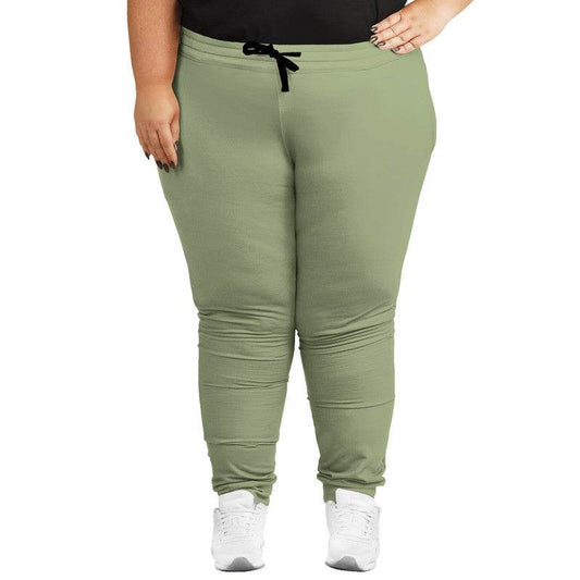 Medium-Light Fully-Muted Lime Joggers PLUS (L-FM-ML) - Woman Front PLUS