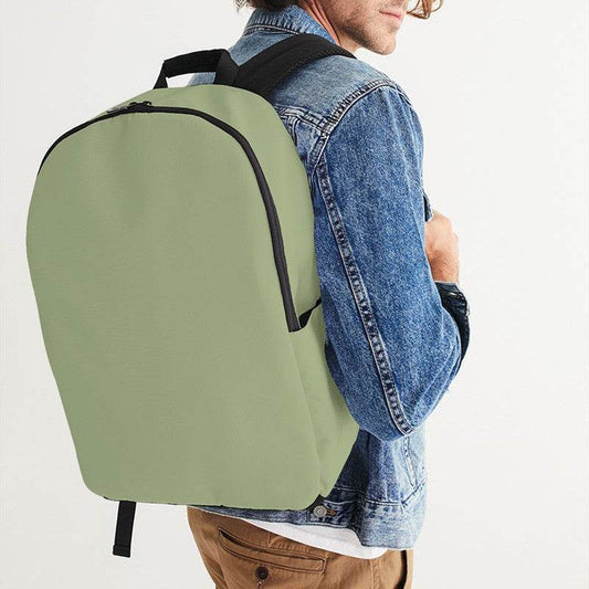 Medium-Light Fully-Muted Lime Waterproof Backpack (L-FM-ML) - Man CloseUp