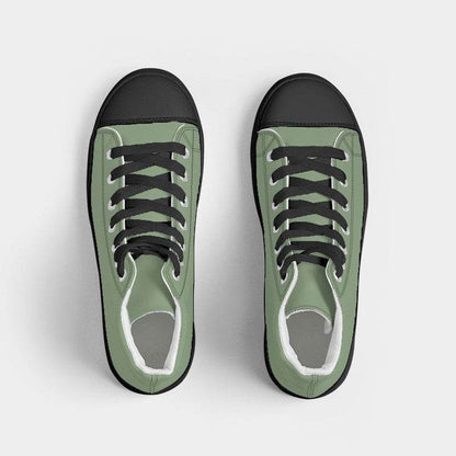 Medium-Light Fully-Muted Lime Women's High-Top Canvas Sneakers (GL2-FM-ML) - Top