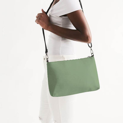 Medium-Light Fully-Muted Lime Zip Pouch (GL2-FM-ML) - Side CloseUp