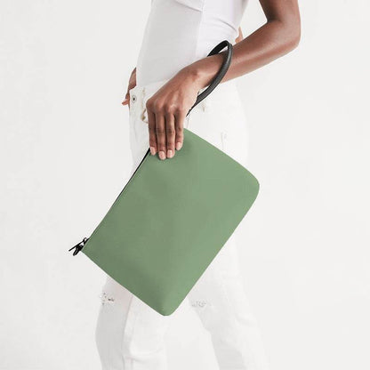 Medium-Light Fully-Muted Lime Zip Pouch (GL2-FM-ML) - Side Holding