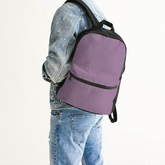 Medium-Light Fully-Muted Magenta Canvas Backpack (M-FM-ML) - Man Back CloseUp
