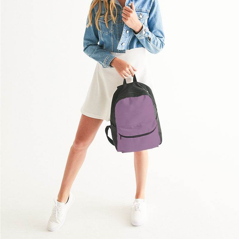 Medium-Light Fully-Muted Magenta Canvas Backpack (M-FM-ML) - Woman