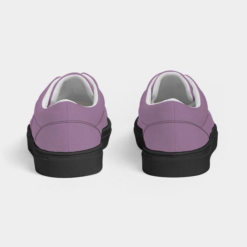 Medium-Light Fully-Muted Magenta Men's Canvas Sneakers (M-FM-ML) - Back