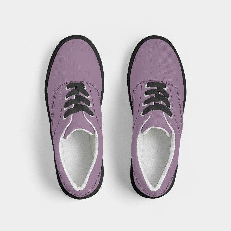 Medium-Light Fully-Muted Magenta Women's Canvas Sneakers (M-FM-ML) - Top