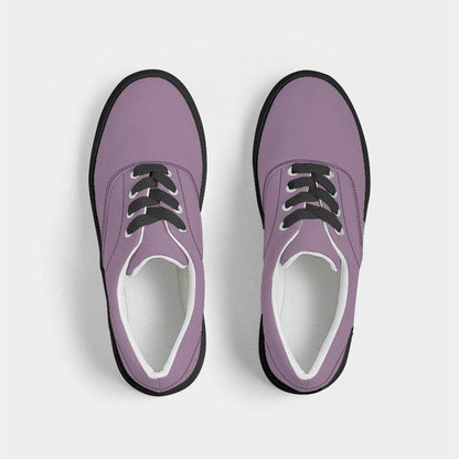 Medium-Light Fully-Muted Magenta Women's Canvas Sneakers (M-FM-ML) - Top