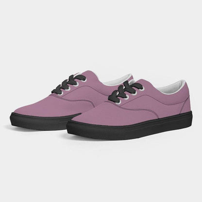 Medium-Light Fully-Muted Magenta Women's Canvas Sneakers (PIM2-FM-ML) - Side 3