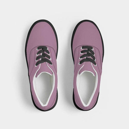 Medium-Light Fully-Muted Magenta Women's Canvas Sneakers (PIM2-FM-ML) - Top
