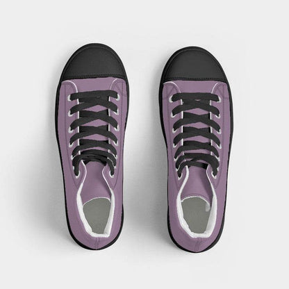 Medium-Light Fully-Muted Magenta Women's High-Top Canvas Sneakers (M-FM-ML) - Top