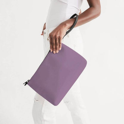 Medium-Light Fully-Muted Magenta Zip Pouch (M-FM-ML) - Side Holding