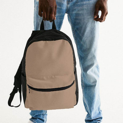 Medium-Light Fully-Muted Orange Canvas Backpack (O-FM-ML) - Man Holding