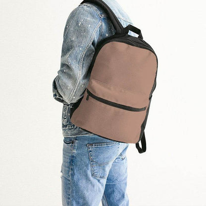 Medium-Light Fully-Muted Orange Canvas Backpack (OR2-FM-ML) - Man Back CloseUp