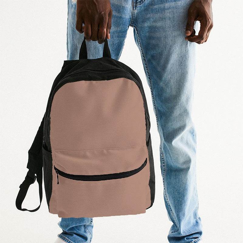 Medium-Light Fully-Muted Orange Canvas Backpack (OR2-FM-ML) - Man Holding