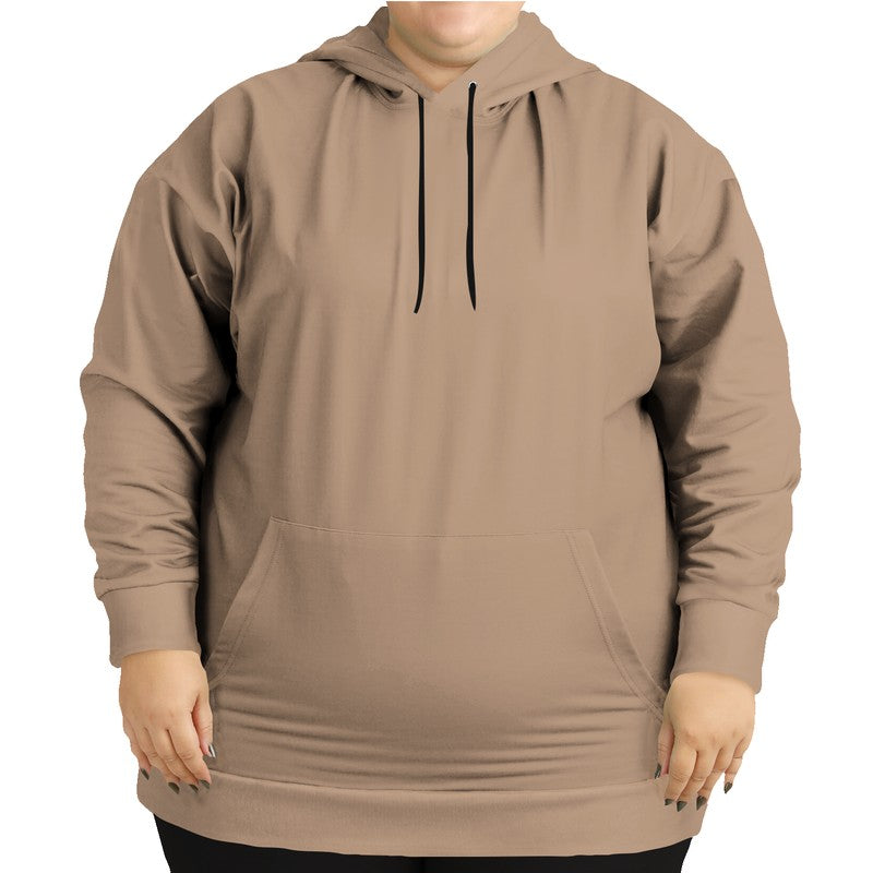 Medium-Light Fully-Muted Orange Hoodie PLUS (O-FM-ML) - Woman Front PLUS