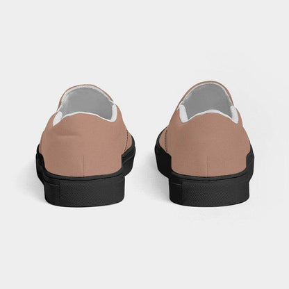 Medium-Light Fully-Muted Orange Women's Slip-On Canvas Sneakers (OR2-FM-ML) - Back