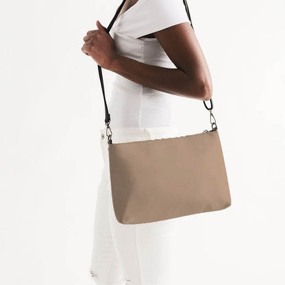 Medium-Light Fully-Muted Orange Zip Pouch (O-FM-ML) - Side CloseUp