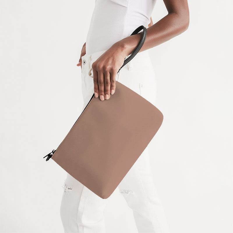 Medium-Light Fully-Muted Orange Zip Pouch (OR2-FM-ML) - Side Holding