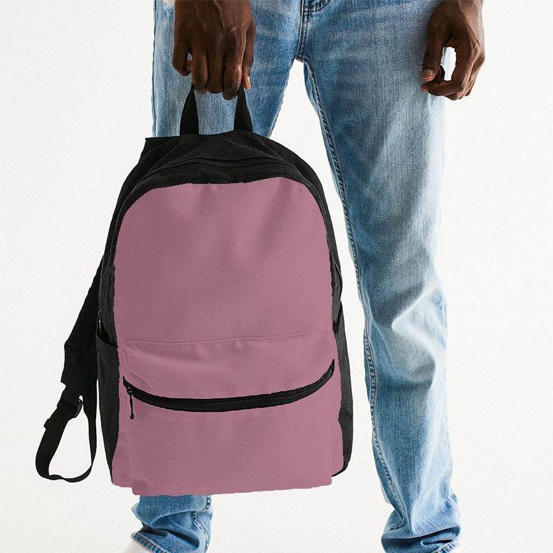 Medium-Light Fully-Muted Pink Canvas Backpack (PI-FM-ML) - Man Holding