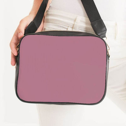 Medium-Light Fully-Muted Pink Crossbody Bag (PI-FM-ML) - Woman Front CloseUp