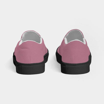 Medium-Light Fully-Muted Pink Women's Slip-On Canvas Sneakers (PI-FM-ML) - Back