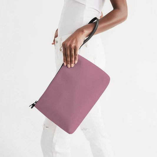 Medium-Light Fully-Muted Pink Zip Pouch (PI-FM-ML) - Side Holding