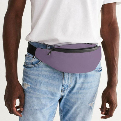 Medium-Light Fully-Muted Purple Belt Bag (MPU2-FM-ML) - Man Front CloseUp