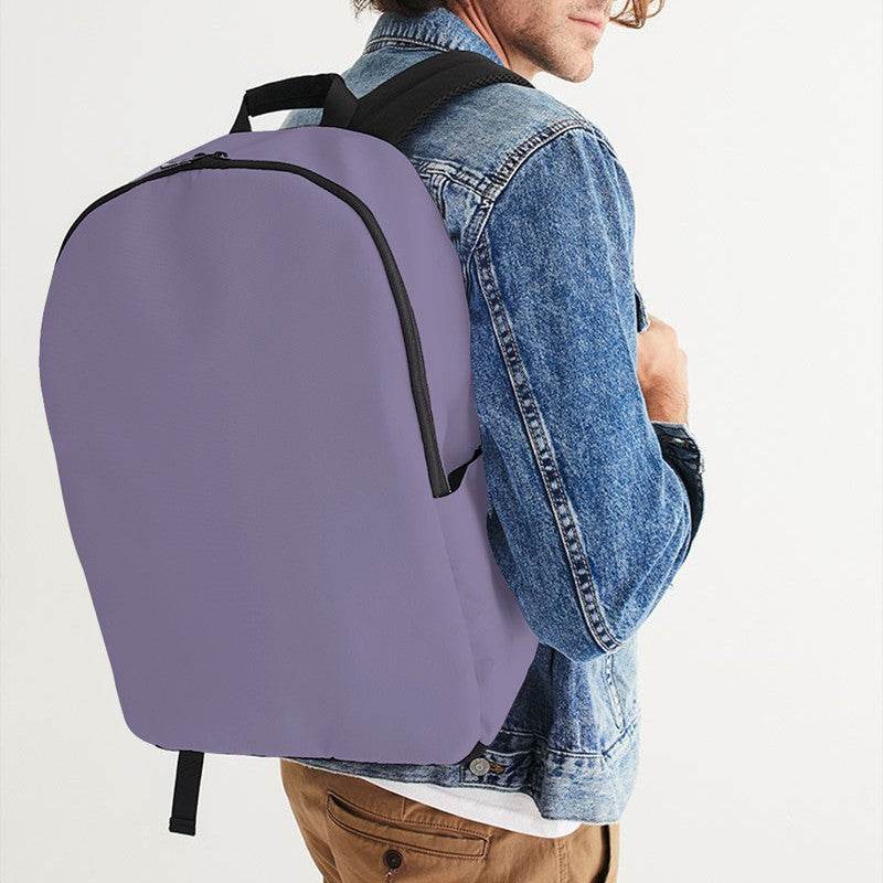 Medium-Light Fully-Muted Purple Waterproof Backpack (PU-FM-ML) - Man CloseUp