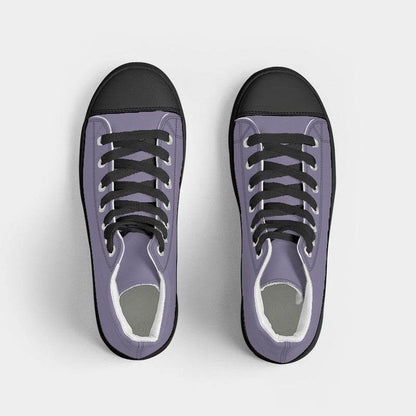 Medium-Light Fully-Muted Purple Women's High-Top Canvas Sneakers (PU-FM-ML) - Top