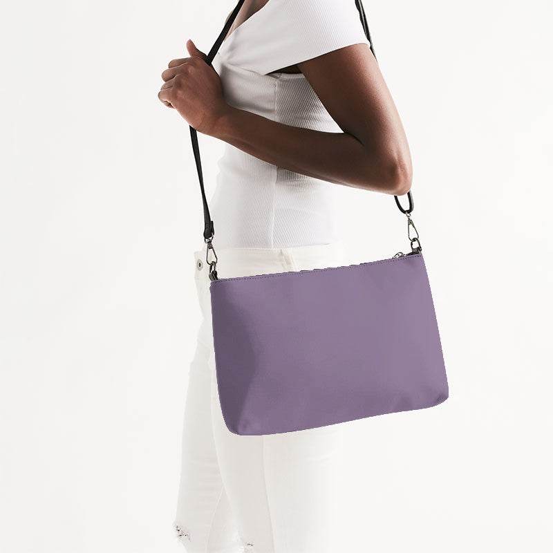 Medium-Light Fully-Muted Purple Zip Pouch (MPU2-FM-ML) - Side CloseUp