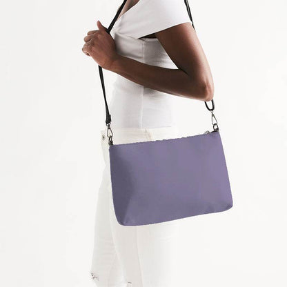 Medium-Light Fully-Muted Purple Zip Pouch (PU-FM-ML) - Side CloseUp