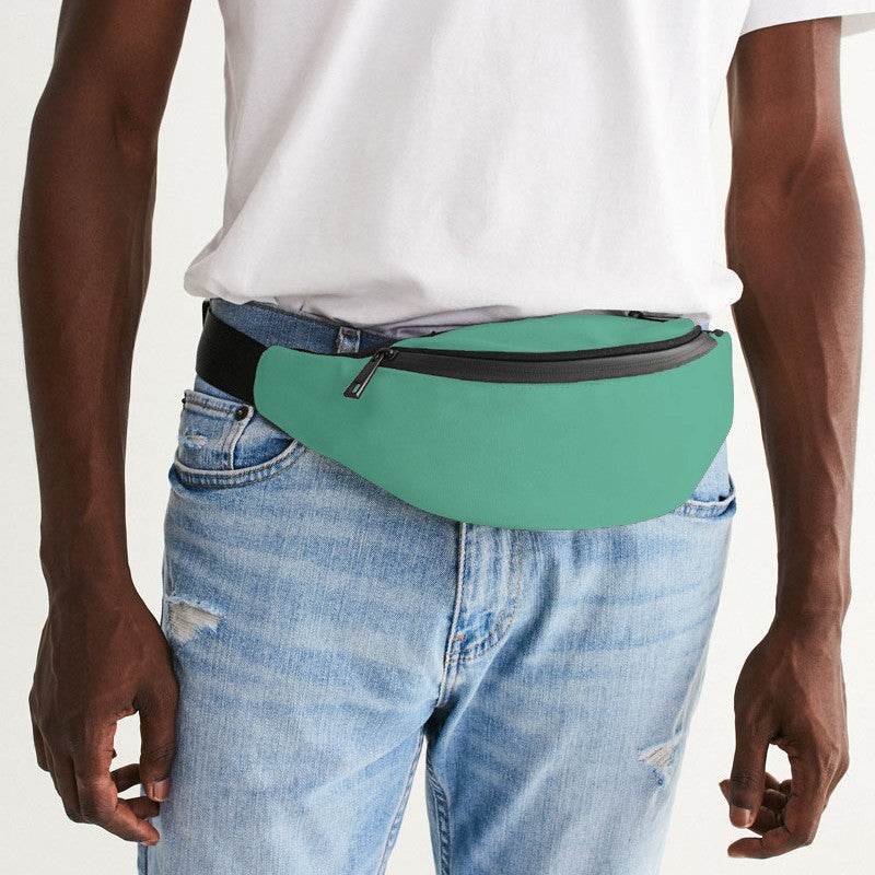 Medium-Light Medium Blue-Green Belt Bag (BGG1-ME-ML) - Man Front CloseUp