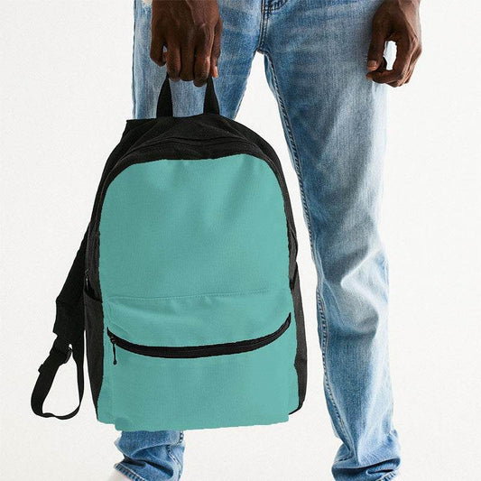 Medium-Light Medium Blue-Green Canvas Backpack (CBG3-ME-ML) - Man Holding