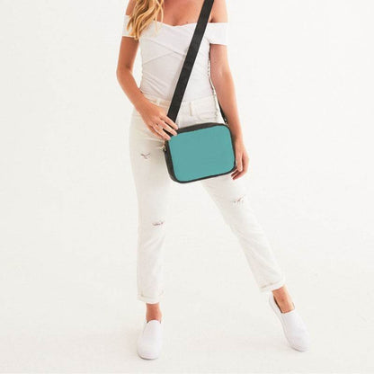 Medium-Light Medium Blue-Green Crossbody Bag (CBG2-ME-ML) - Woman Front