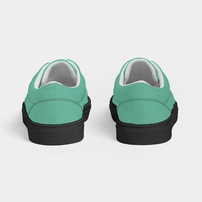 Medium-Light Medium Blue-Green Women's Canvas Sneakers (BGG1-ME-ML) - Back