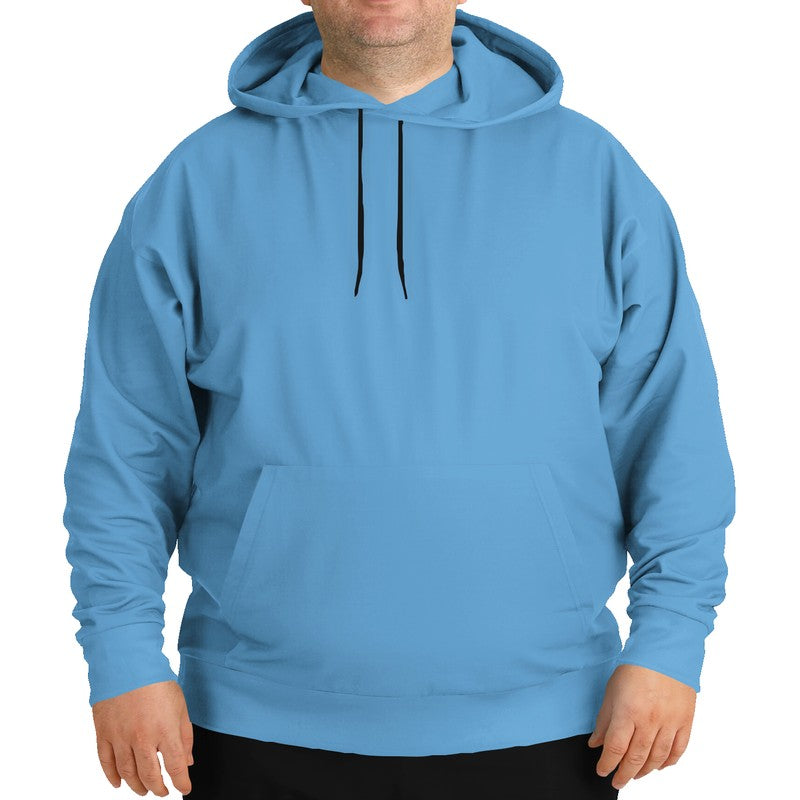 Medium-Light Medium Blue Hoodie PLUS (B-ME-ML) - Man Front PLUS