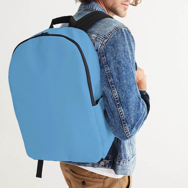 Medium-Light Medium Blue Waterproof Backpack (B-ME-ML) - Man CloseUp