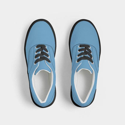 Medium-Light Medium Blue Women's Canvas Sneakers (B-ME-ML) - Top