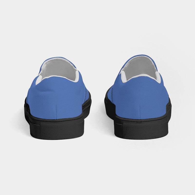 Medium-Light Medium Blue Women's Slip-On Canvas Sneakers (IB1-ME-ML) - Back