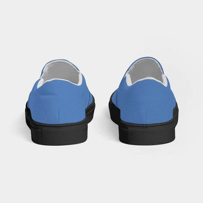 Medium-Light Medium Blue Women's Slip-On Canvas Sneakers (IB2-ME-ML) - Back