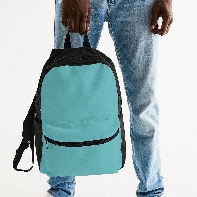 Medium-Light Medium Cyan Canvas Backpack (CBG1-ME-ML) - Man Holding
