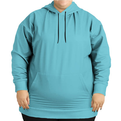 Medium-Light Medium Cyan Hoodie PLUS (C-ME-ML) - Woman Front PLUS