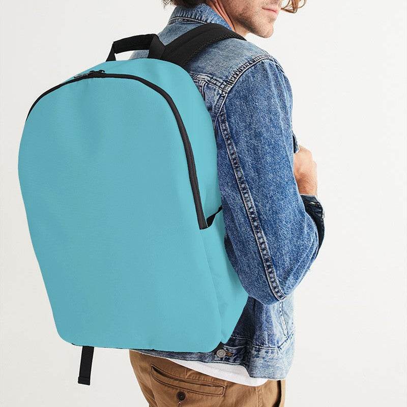 Medium-Light Medium Cyan Waterproof Backpack (C-ME-ML) - Man CloseUp