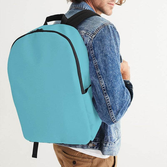 Medium-Light Medium Cyan Waterproof Backpack (C-ME-ML) - Man CloseUp