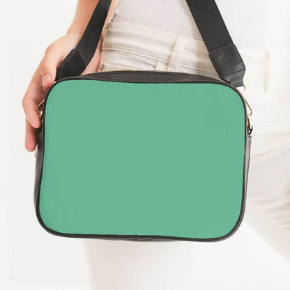 Medium-Light Medium Green Crossbody Bag (BGG2-ME-ML) - Woman Front CloseUp